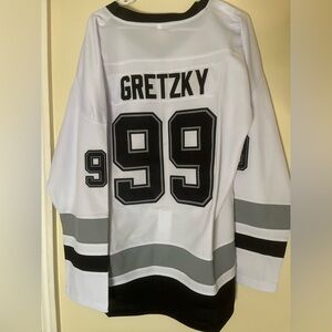 Los Angeles Hockey Jersey embroidered kings captain patch Gretzky